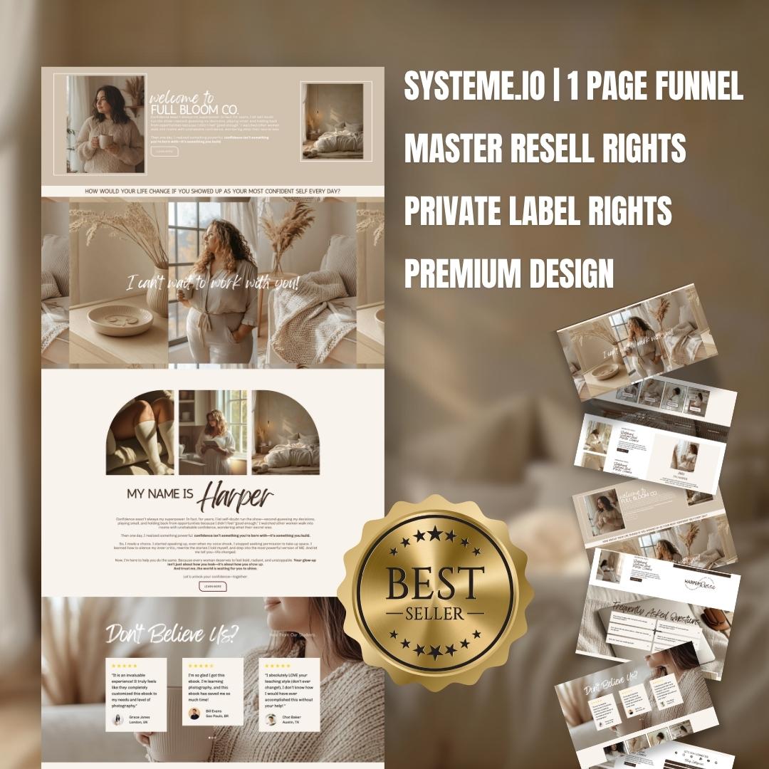 FULL BLOOM BOHO | Systeme.io Funnel Template