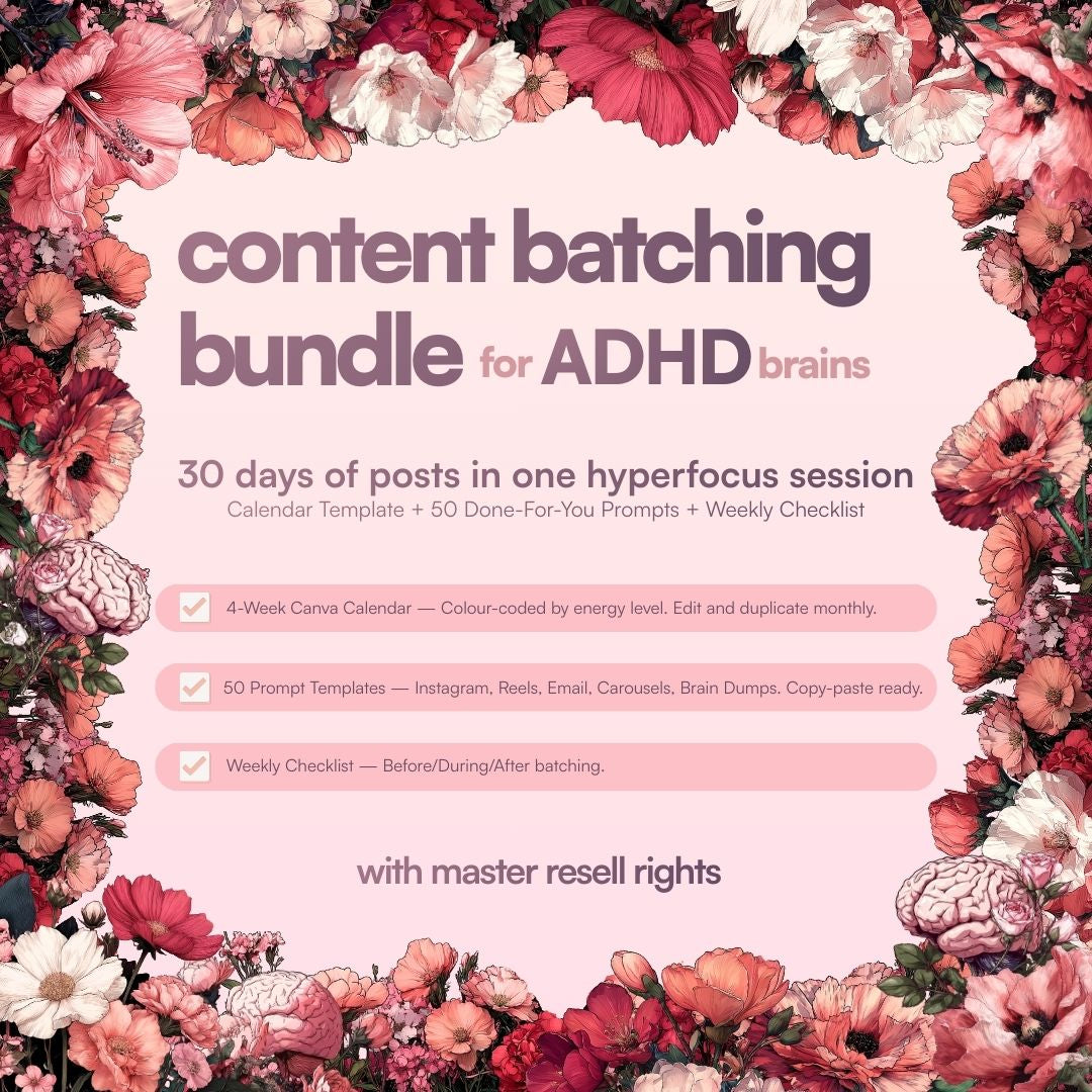 ADHD Content Batching Bundle