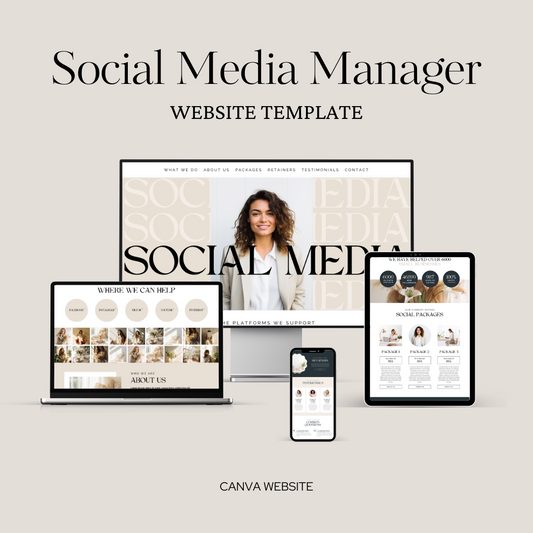 Social Media Manager Website Template - Canva