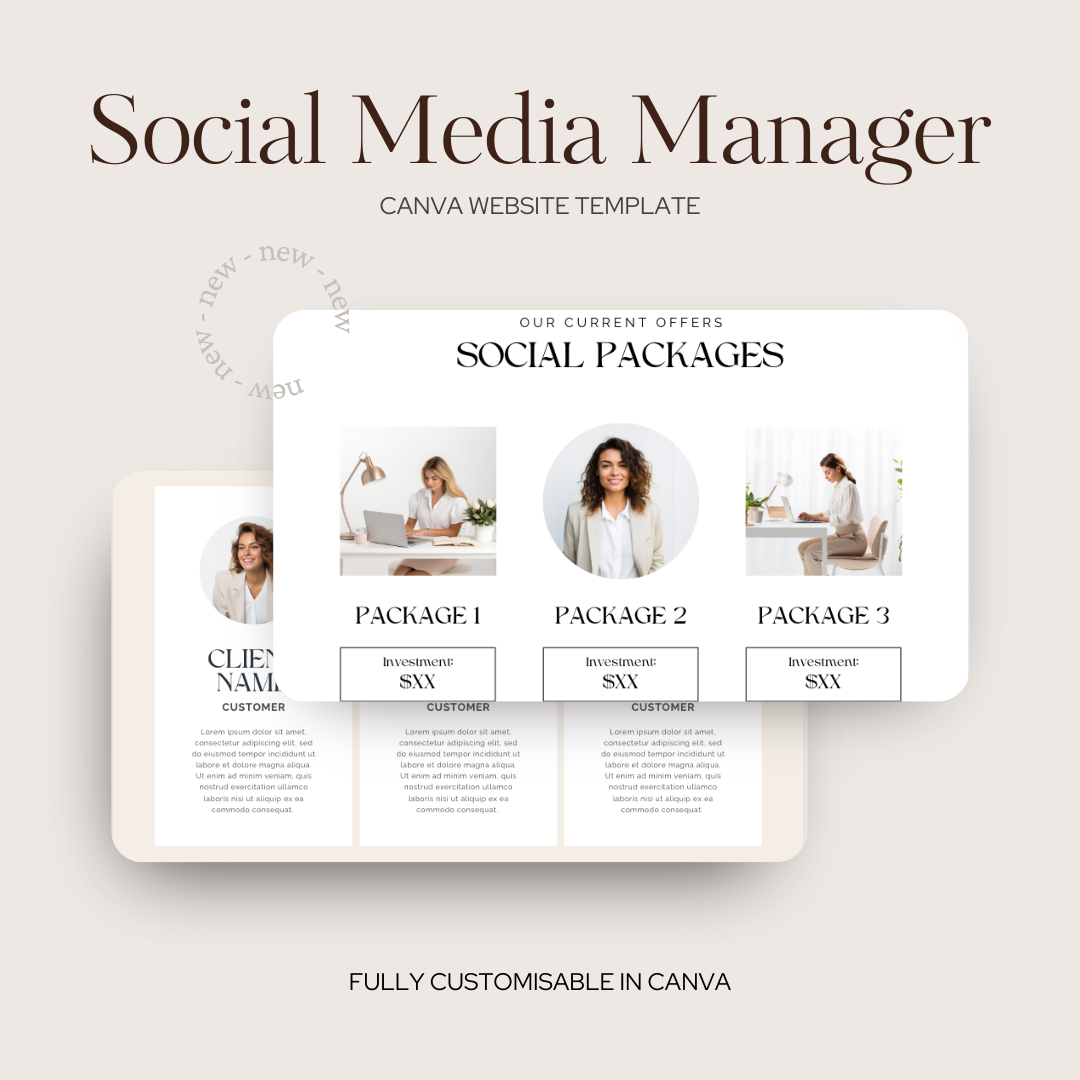 Social Media Manager Website Template - Canva