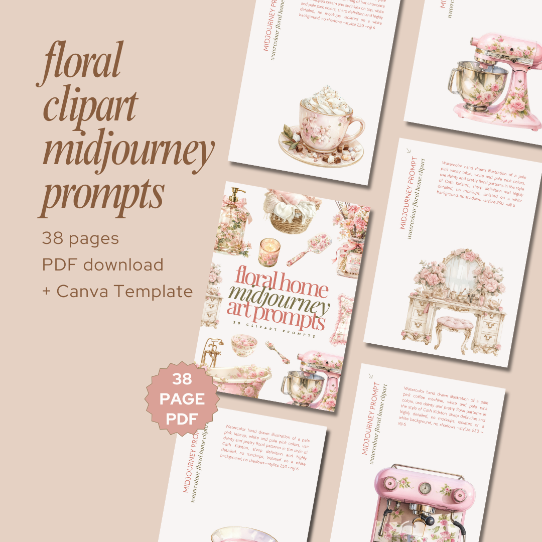 Floral Home Midjourney Clipart Prompts