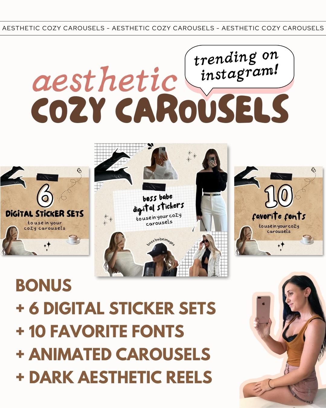 Aesthetic Cozy Carousels – Viral Instagram Content Bundle