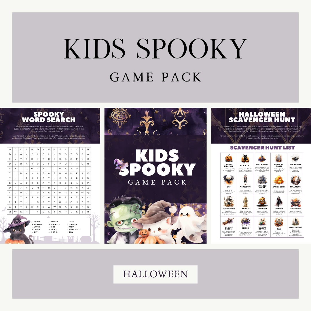 Kids Spooky Game Pack - Halloween Activities For Kids