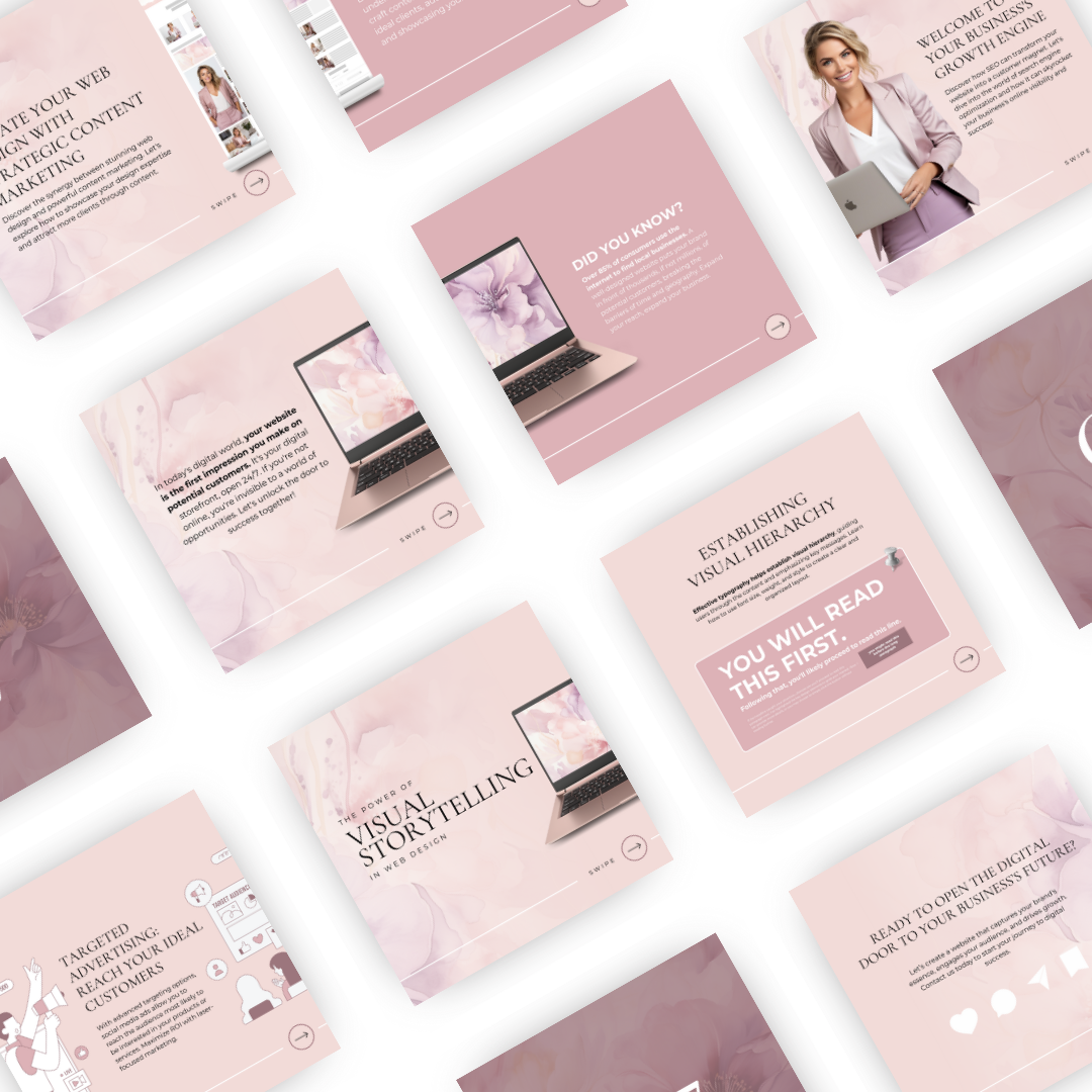 44 Web Design Instagram Carousel Posts Canva Template