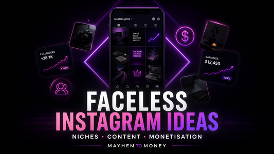 Faceless Instagram account ideas to make money in 2026 with digital products, AI tools and theme pages