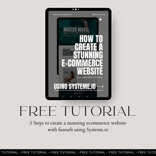 5 Steps to create a stunning ecommerce website with funnels using Systeme.io