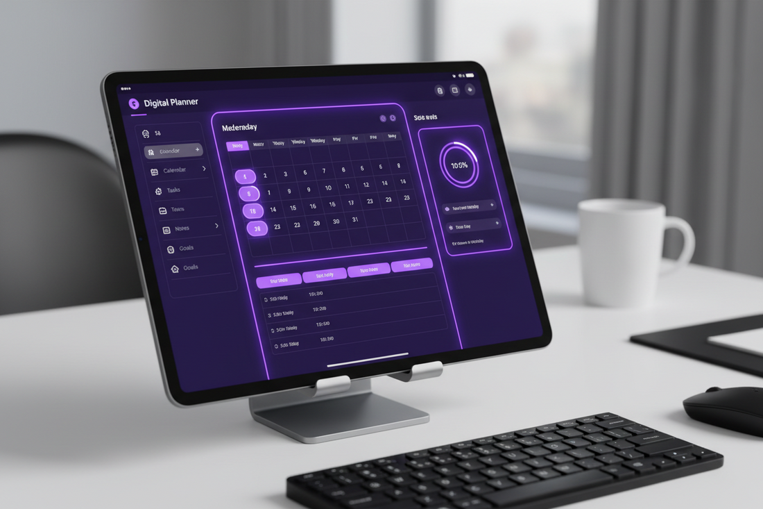 ADHD digital planner in Canva, digital products to sell from home for beginners