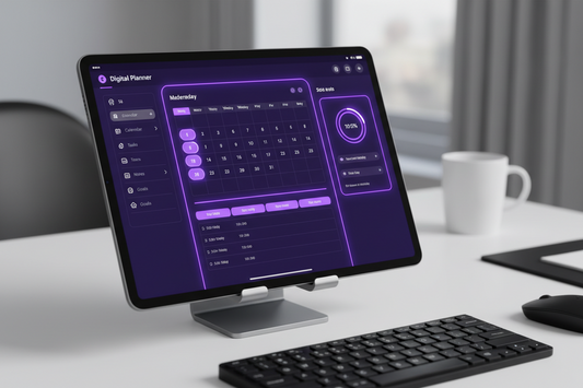 ADHD digital planner in Canva, digital products to sell from home for beginners