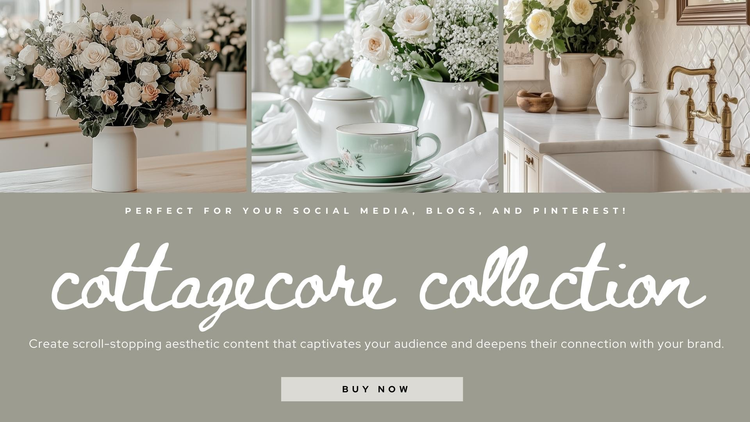 Whimsical and Aesthetic Visuals to Enrich Your Creative Projects, Branding, Pinterest Pins, Social Media and More! Cottagecore Stock Images