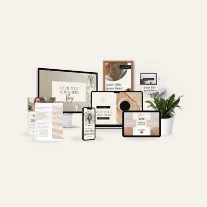 A collection of Canva templates for YouTube and social media, including various designs for email newsletters, YouTube end tags, video banners, Instagram posts, and more, displayed on various devices.