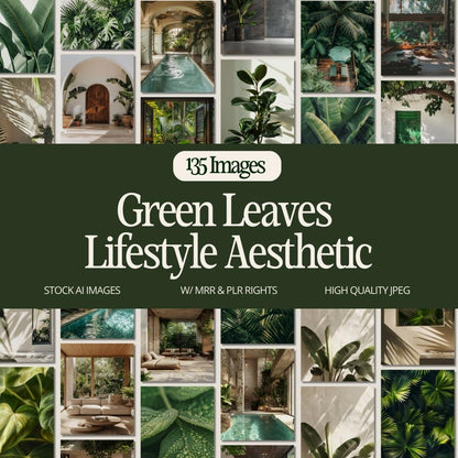 Green Leaves Aesthetic Stock Images