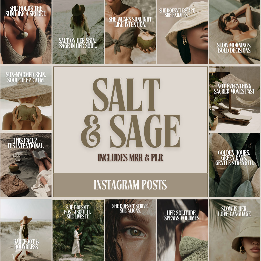Salt & Sage | Instagram Posts | MRR + PLR