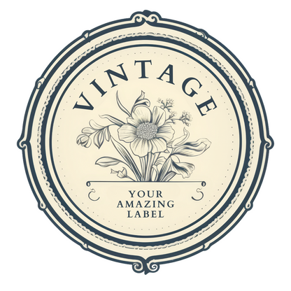 6 Vintage Label Logos
