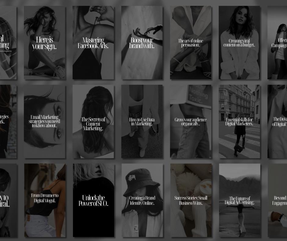 60 Dark & Modern Instagram Reel Covers with Photos