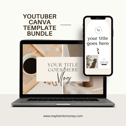 YouTuber Canva Template Bundle for Social Media Branding