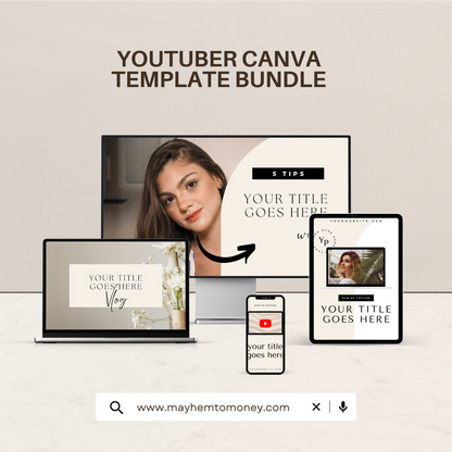 YouTuber Canva Template Bundle for Social Media Branding