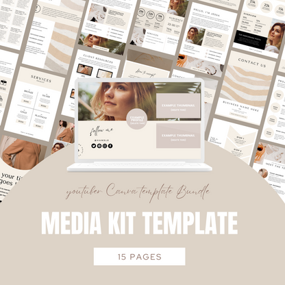YouTuber Canva Template Bundle for Social Media Branding