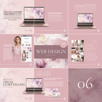 44 Web Design Instagram Carousel Canva Templates