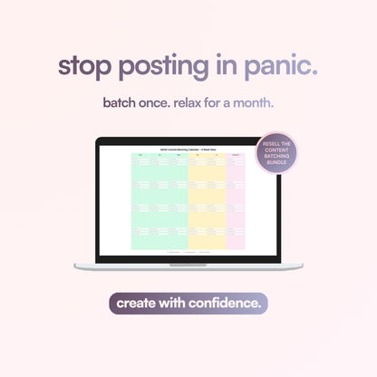 ADHD Content Batching System with Canva Template