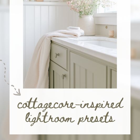 Cottagecore Lightroom Preset Pack – Desktop & Mobile Ready. Includes PDF guide for easy installation. Perfect for creators!