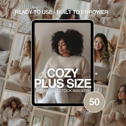 COZY PLUS SIZE | Premium AI Stock Imagery