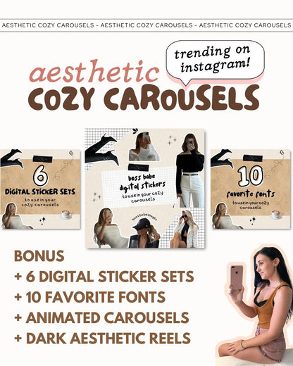 Aesthetic Cozy Carousels – Viral Instagram Content Bundle