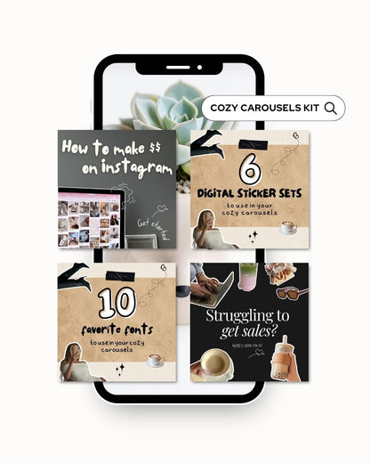 Aesthetic Cozy Carousels – Viral Instagram Content Bundle