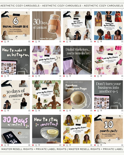 Aesthetic Cozy Carousels – Viral Instagram Content Bundle