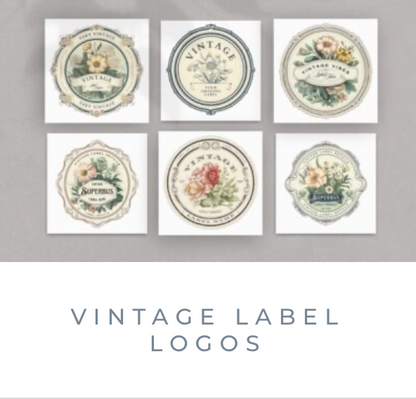 6 Vintage Label Logos